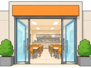 a restaurant entrance