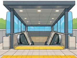 a subway station entrance